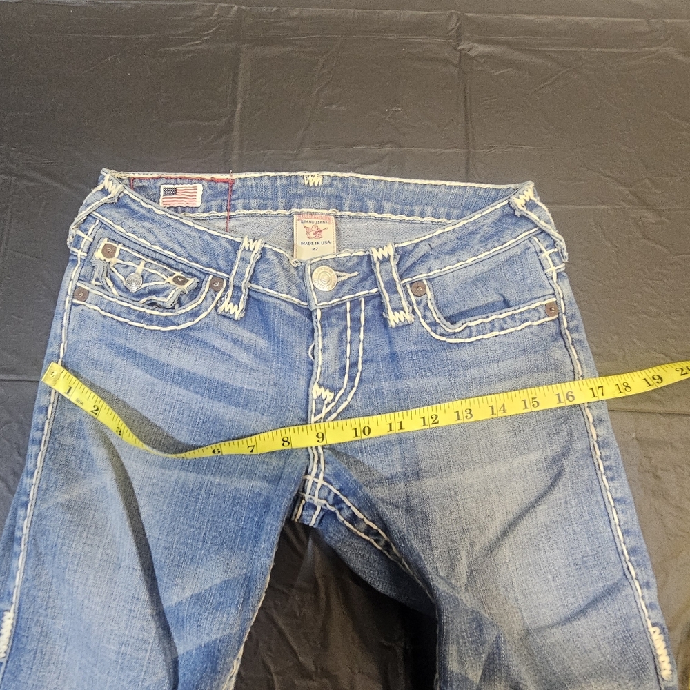 True Religion Light Blue Straight Jeans - Picture 8 of 12